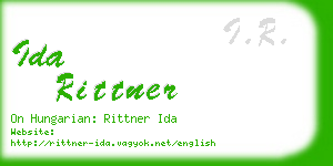 ida rittner business card